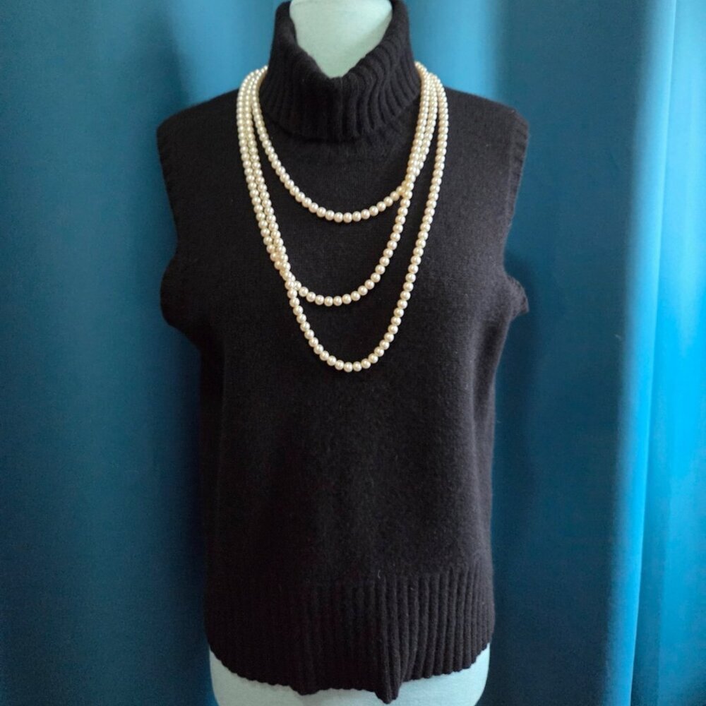 Quiet Luxury: Lauren Ralph Lauren 100% Cashmere Turtleneck Vest - XL